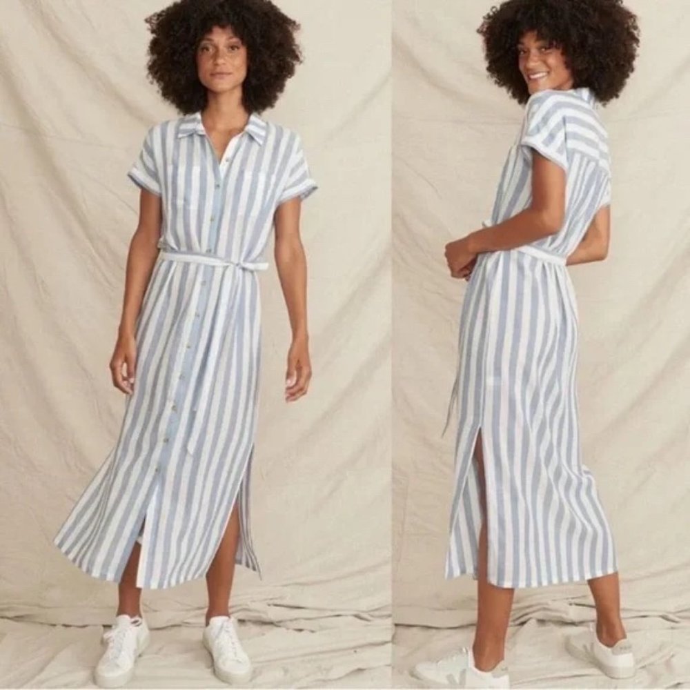 Marine Layer | Simone Dress in Dutch Blue & White Stripe
